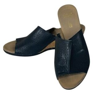 Clarks Collection Helio Corridor Wedge Slide Leather Slide On Size 11